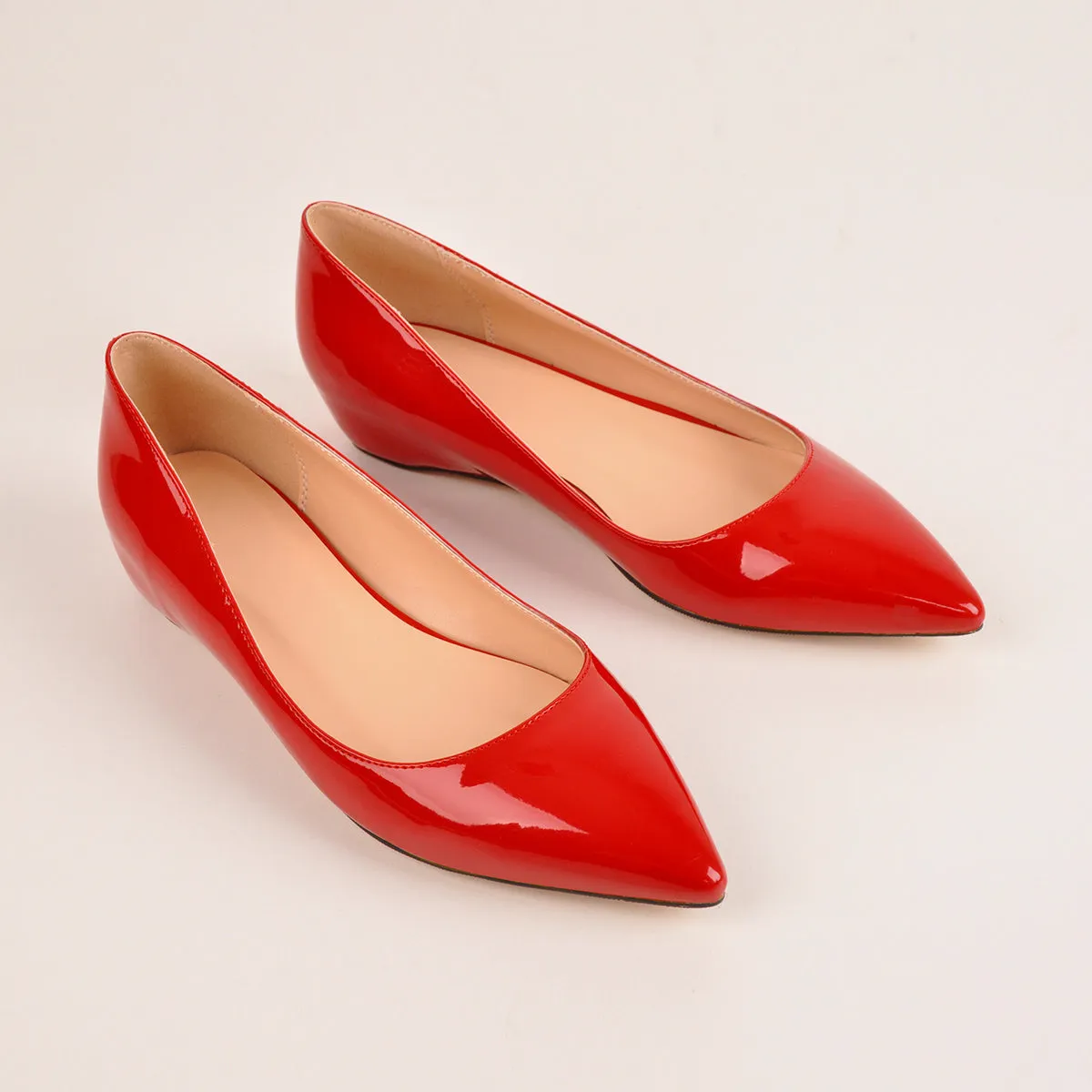 Red Daily Flat pumps sold by Onlymaker product image thumbnail 3