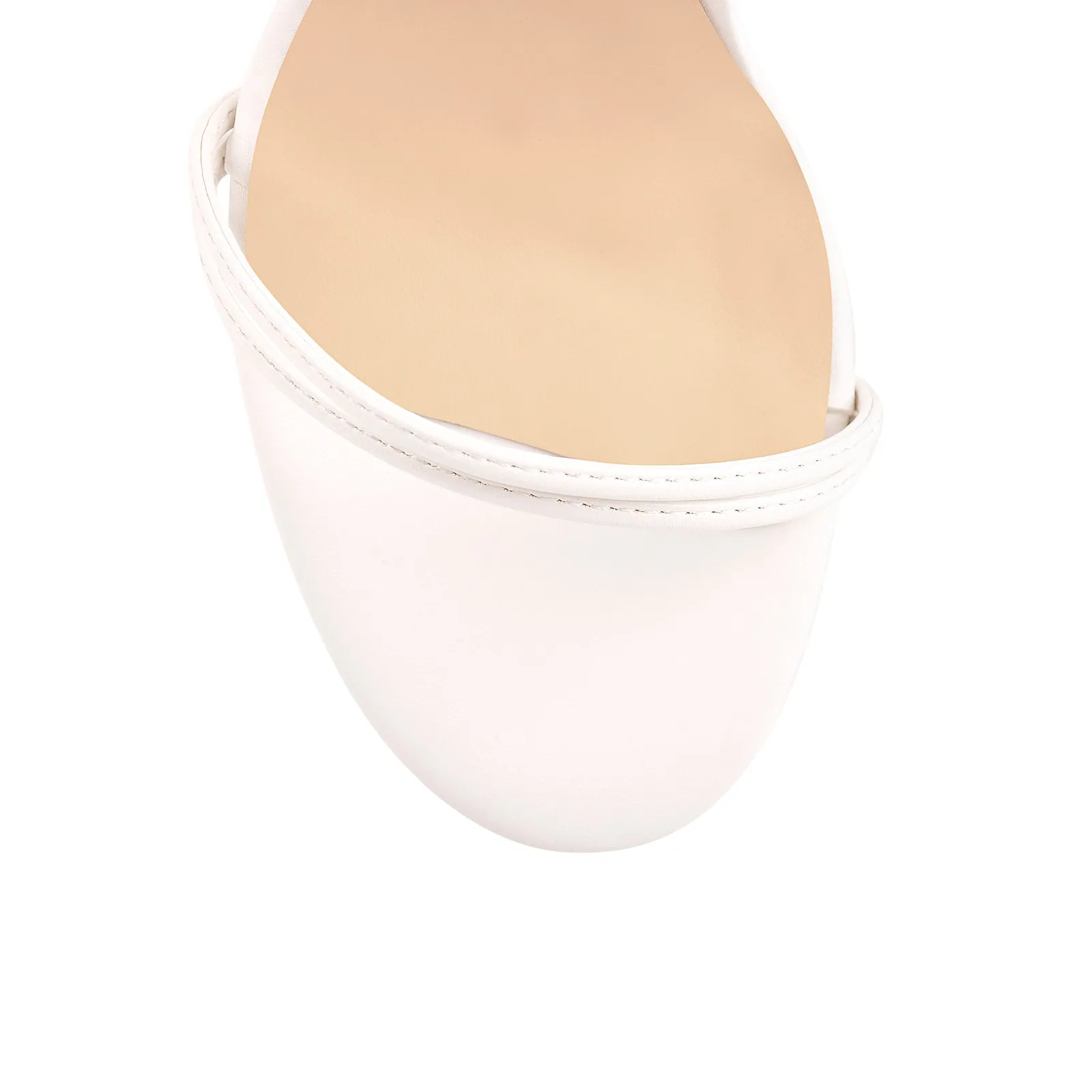 White Round Toe Platform Ankle Strap High Heel Sandals sold by Onlymaker product image thumbnail 4