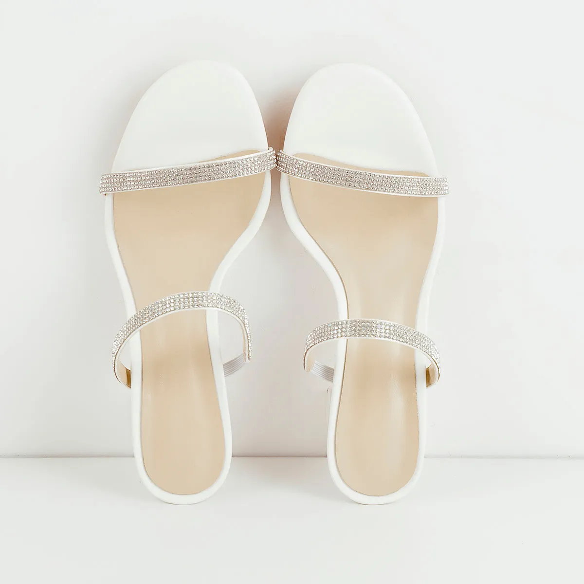 Rhinestone Strap Clear Block Heels Sandals sold by Onlymaker product image thumbnail 3