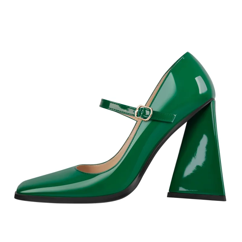 Mary Jane Square Toes Chunky Heels Pumps sold by Onlymaker