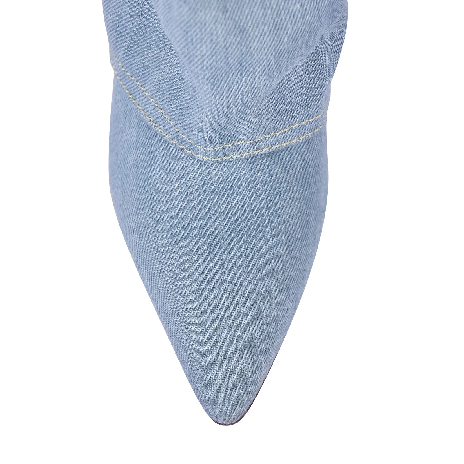 Wedge Heel Denim Fold Over Boots sold by Onlymaker product image thumbnail 4