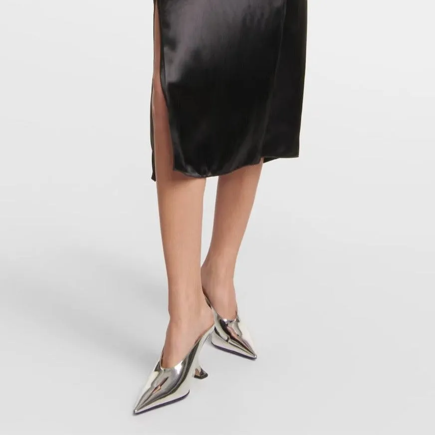 Pointed Toe Patent Leather Wedge Heel Mule Pumps sold by Onlymaker product image thumbnail 3