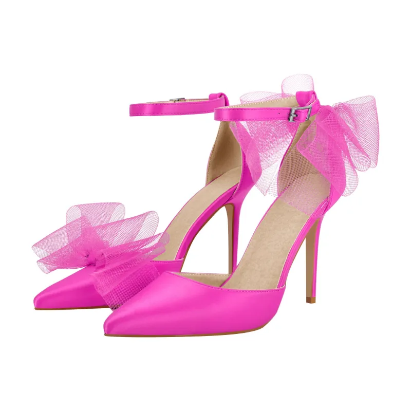 Pointed Toe High Heel Bow Stilettos sold by Onlymaker