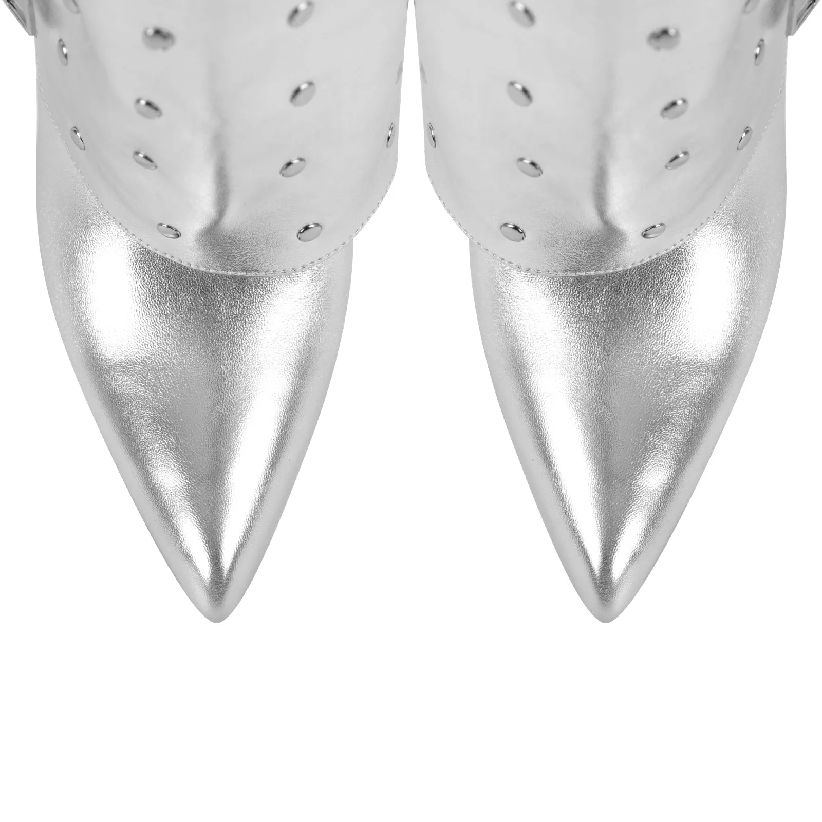 Pointed Toe Stiletto Rivet Fold Over Boots sold by Onlymaker product image thumbnail 5