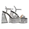 Rhinestone Square Toe Chunky Heel Platform Sandals sold by Onlymaker