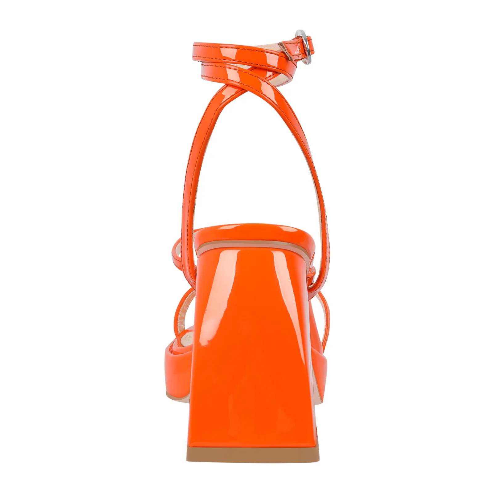 Chunky Mid Heel Criss Cross Platform Sandals sold by Onlymaker product image thumbnail 3