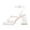Chunky Mid Heel Criss Cross Platform Sandals sold by Onlymaker