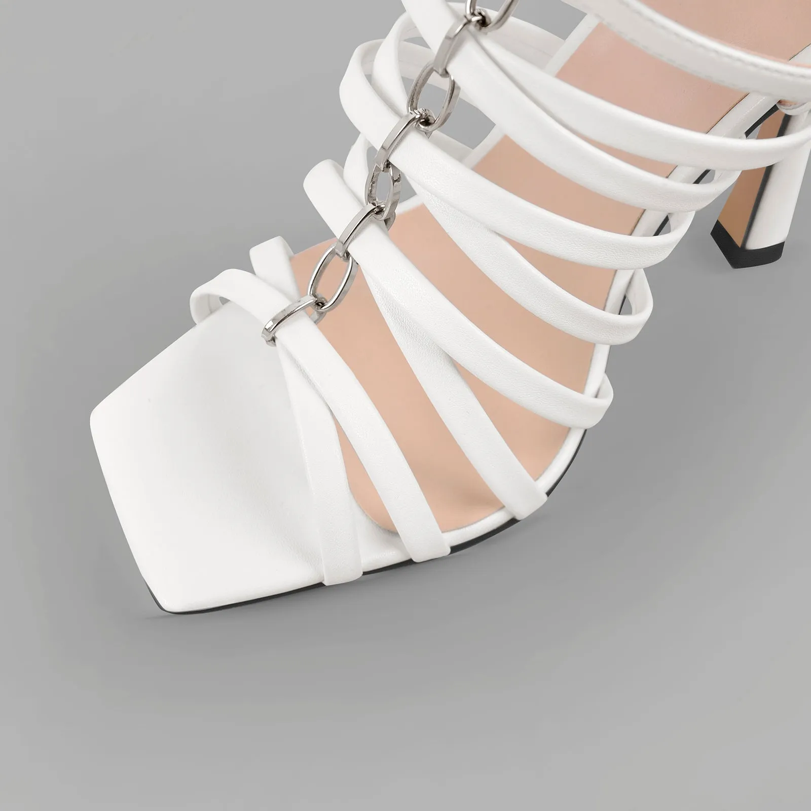 Open Toe Gladiator Hoof Heels Sandals sold by Onlymaker product image thumbnail 5