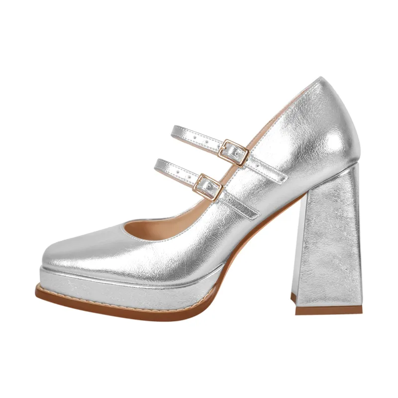 Mary Jane Platform Chunky Heels Pumps sold by Onlymaker
