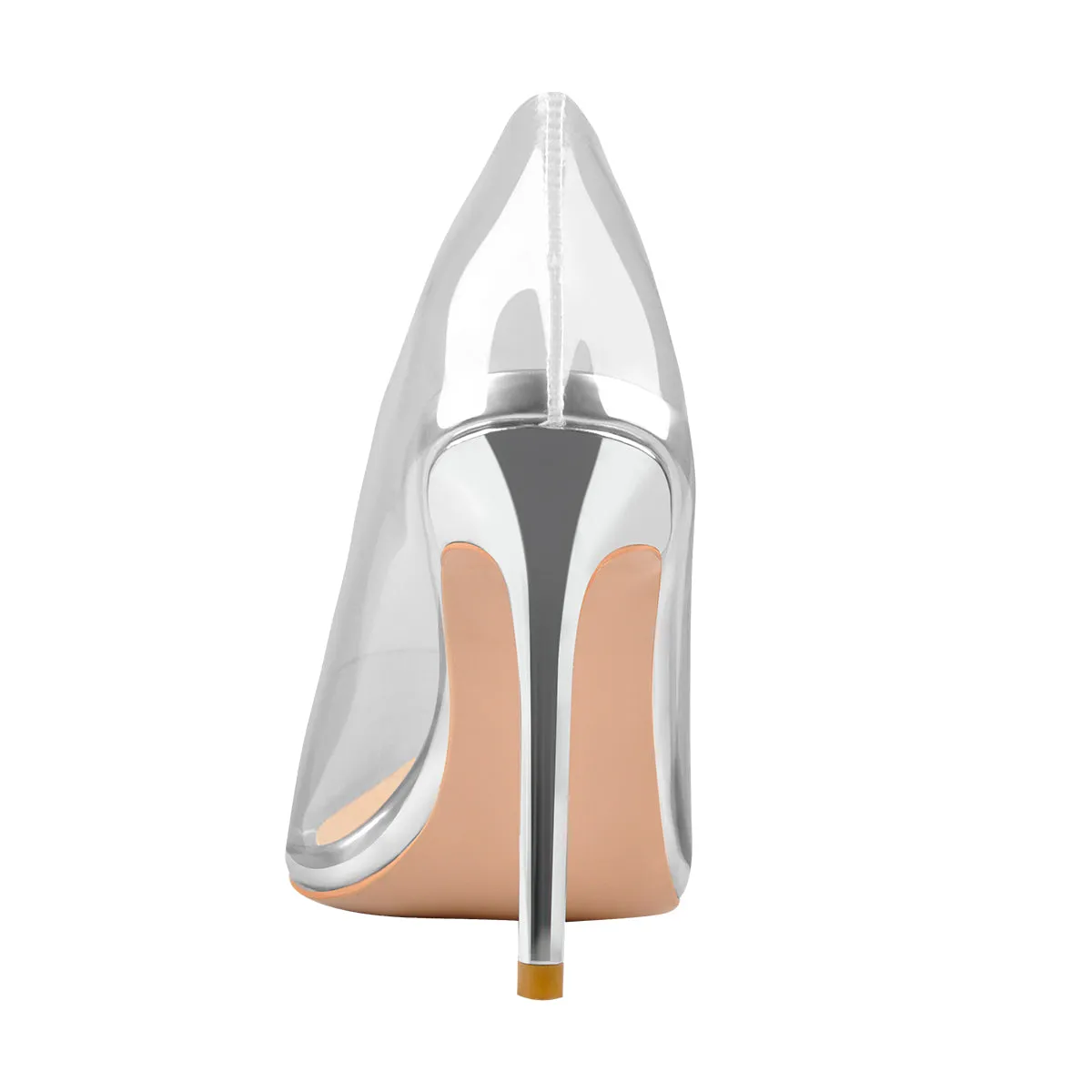 Transparent Pointed Toe Slip on High Heel Stiletto Pumps sold by Onlymaker product image thumbnail 2
