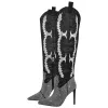 Pointed Toe Stiletto Rhinestone Over The Knee Boots sold by Onlymaker