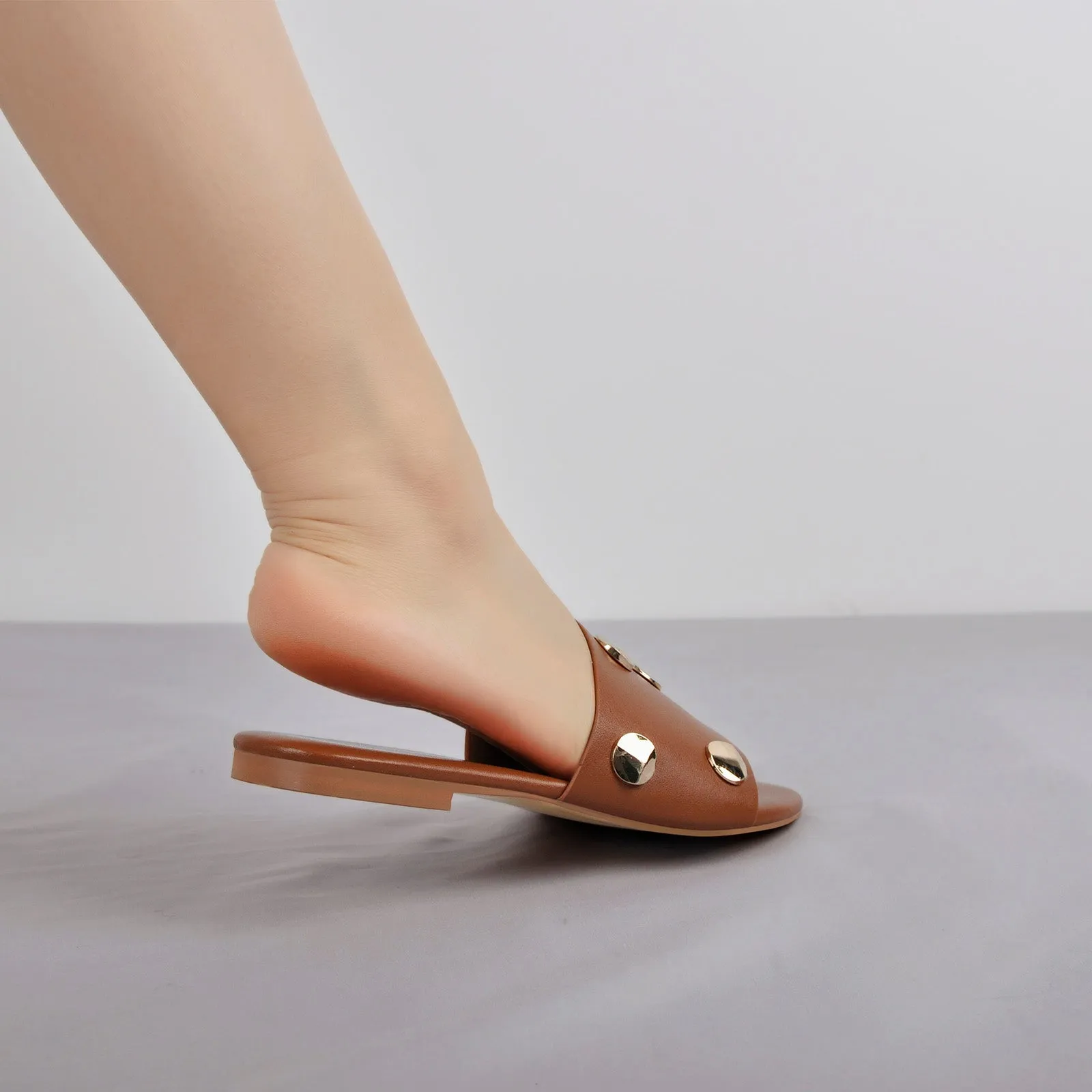 Studded Slides Flat Slip On Mules sold by Onlymaker product image thumbnail 3