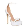 White Platform Ankle Strap High Heels Women Concise Sandals sold by Onlymaker