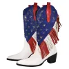 Rhinestone Star Fringe Knee High Western Boots sold by Onlymaker