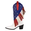 Rhinestone Star Fringe Knee High Western Boots sold by Onlymaker
