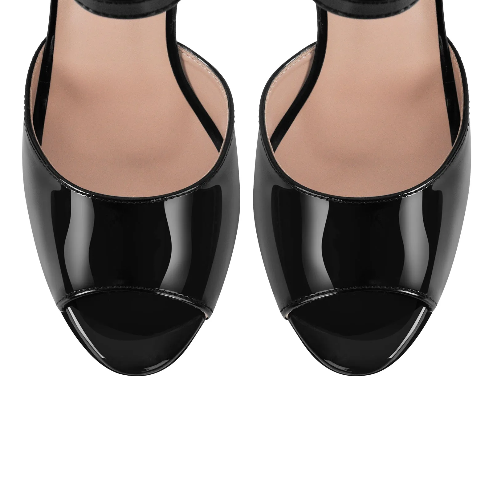 Peep Toe Platform Buckle Strap Chunky Heel Sandals sold by Onlymaker product image thumbnail 4