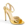 Gold Round Toe Strap High Heel Stilettos Sandals sold by Onlymaker