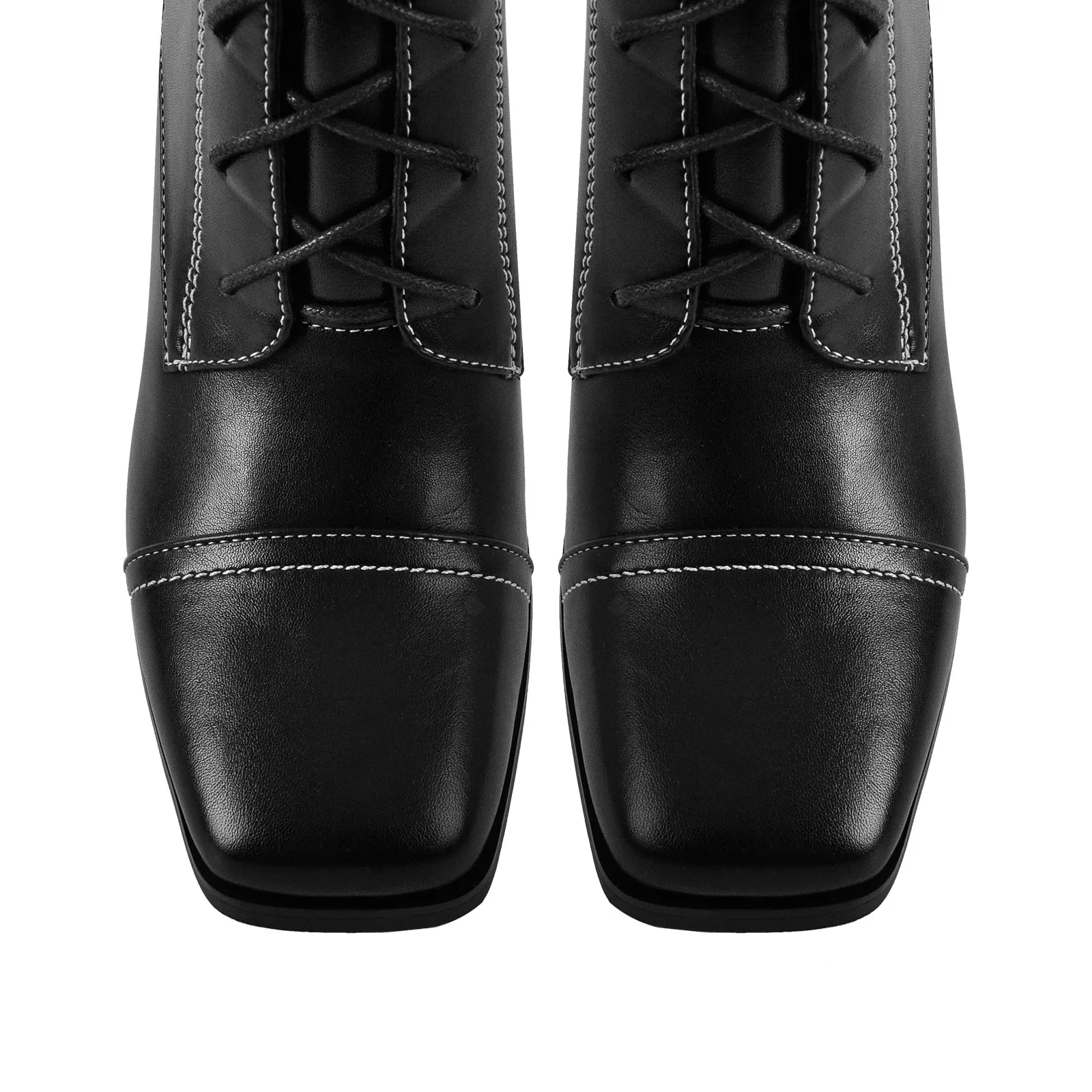 Square Toe Lace-up Chunky Heel Ankle Boots sold by Onlymaker product image thumbnail 4