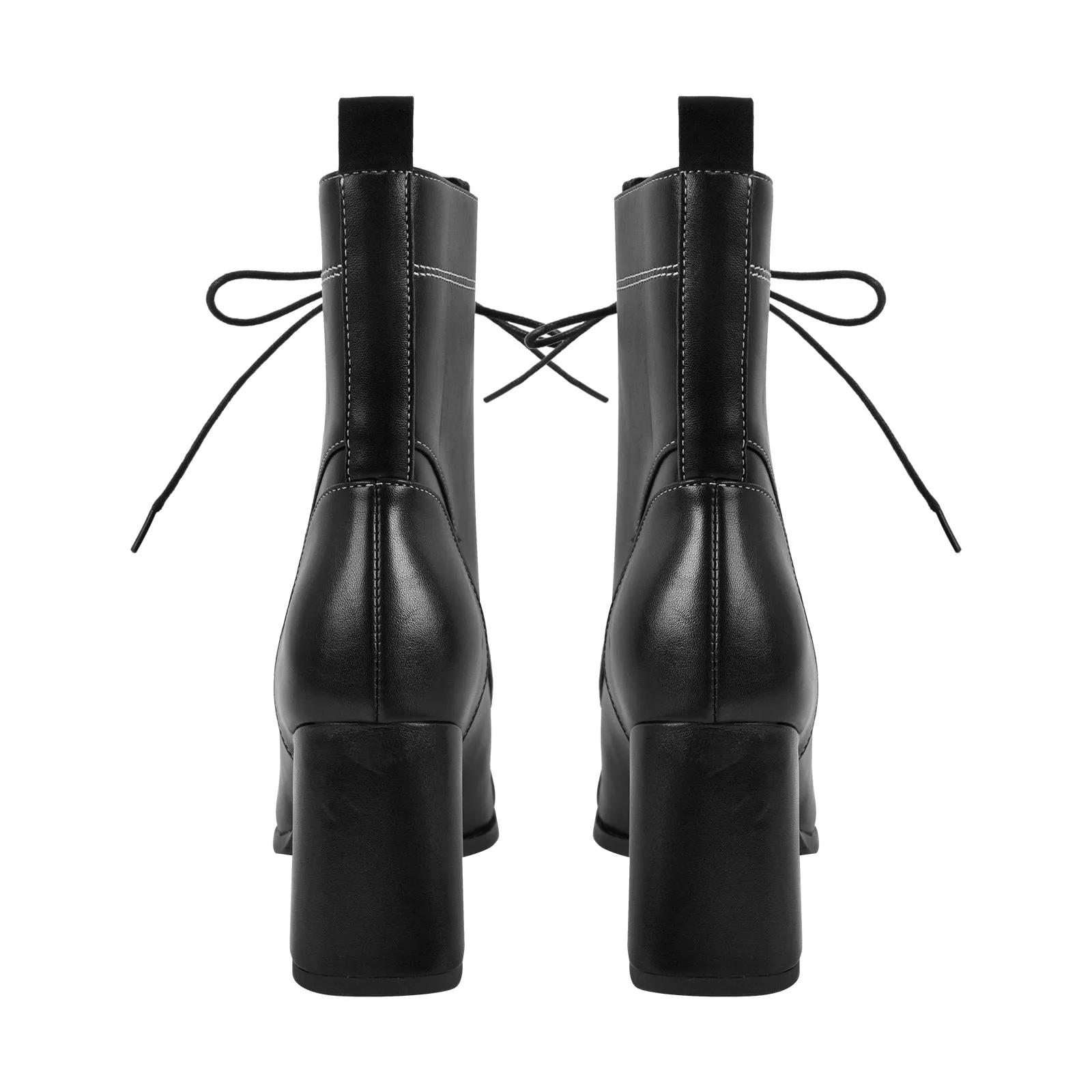 Square Toe Lace-up Chunky Heel Ankle Boots sold by Onlymaker product image thumbnail 3