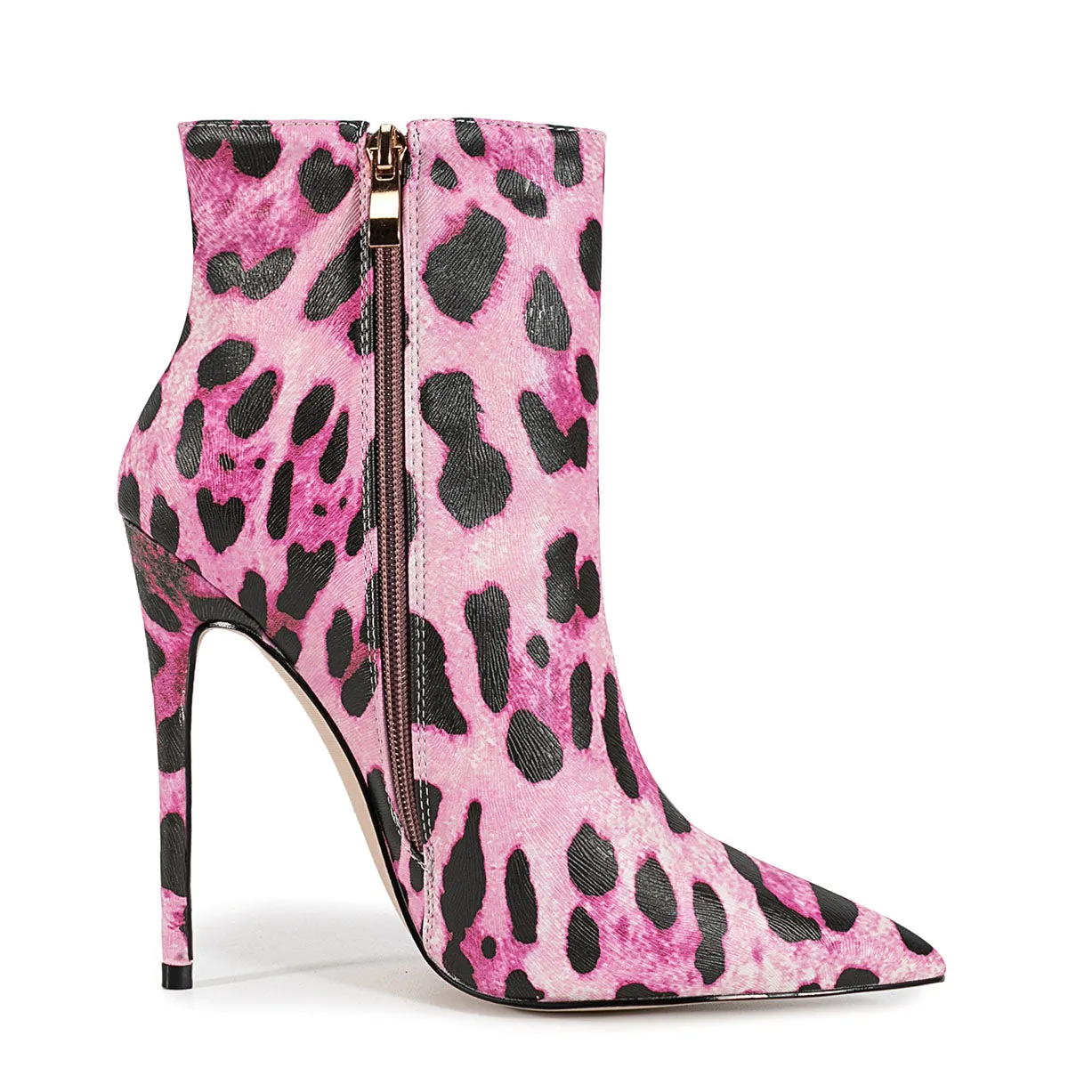 Pointed Toe Leopard High Heel Ankle Boots sold by Onlymaker product image thumbnail 3