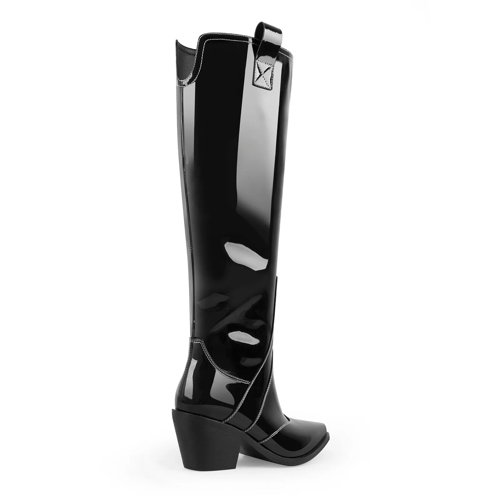 Pointed Toe Patent Pull On Cowboy Boots sold by Onlymaker product image thumbnail 3