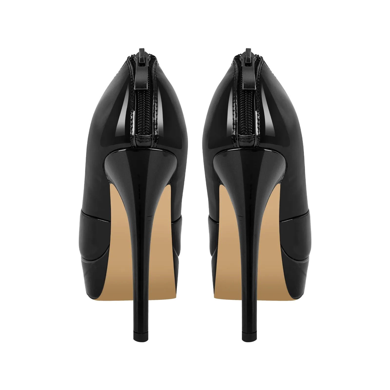 Bow Platform Back Zipper Stiletto Ankle Boots sold by Onlymaker product image thumbnail 3