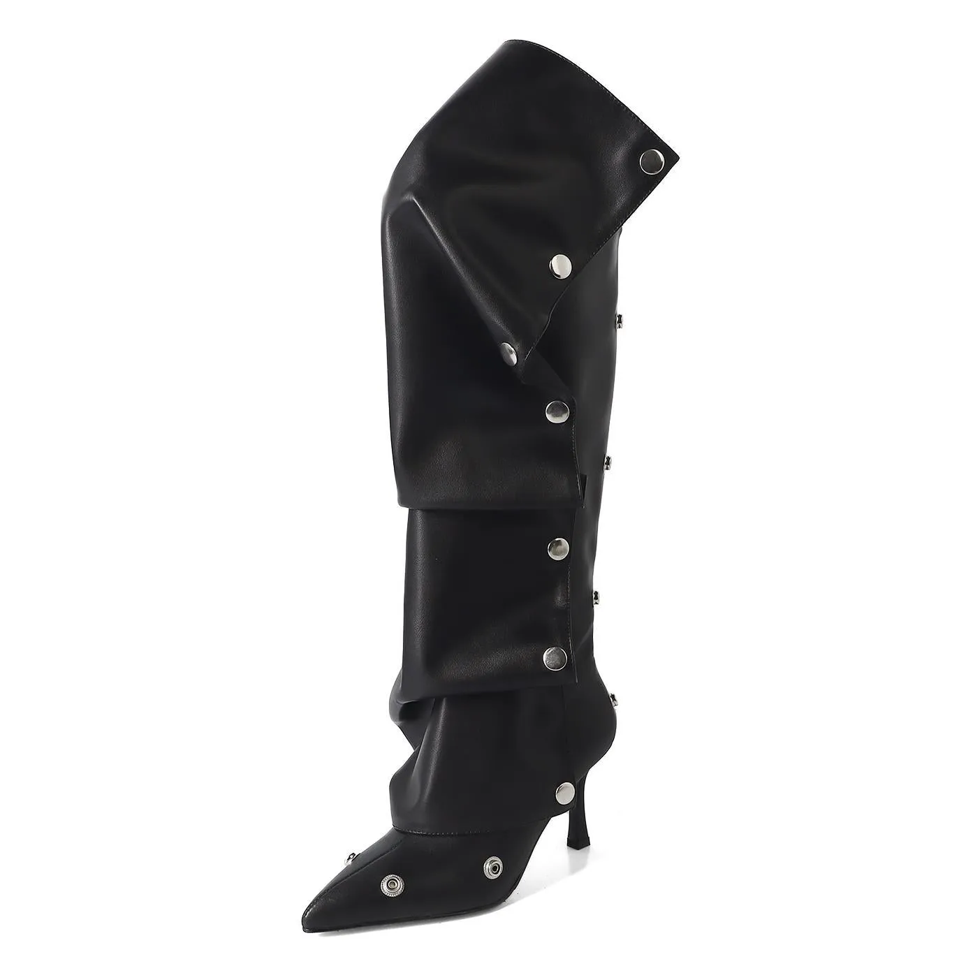 Pointed Toe Buckle Stiletto Removable Boots sold by Onlymaker product image thumbnail 4