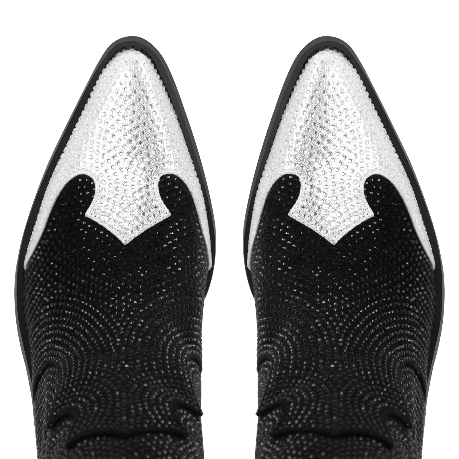 Rhinestone Chunky Heel Knee High Western Boots sold by Onlymaker product image thumbnail 5