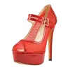 Peep Toe Platform Mesh Buckle Stiletto Pumps sold by Onlymaker