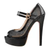 Peep Toe Platform Mesh Buckle Stiletto Pumps sold by Onlymaker