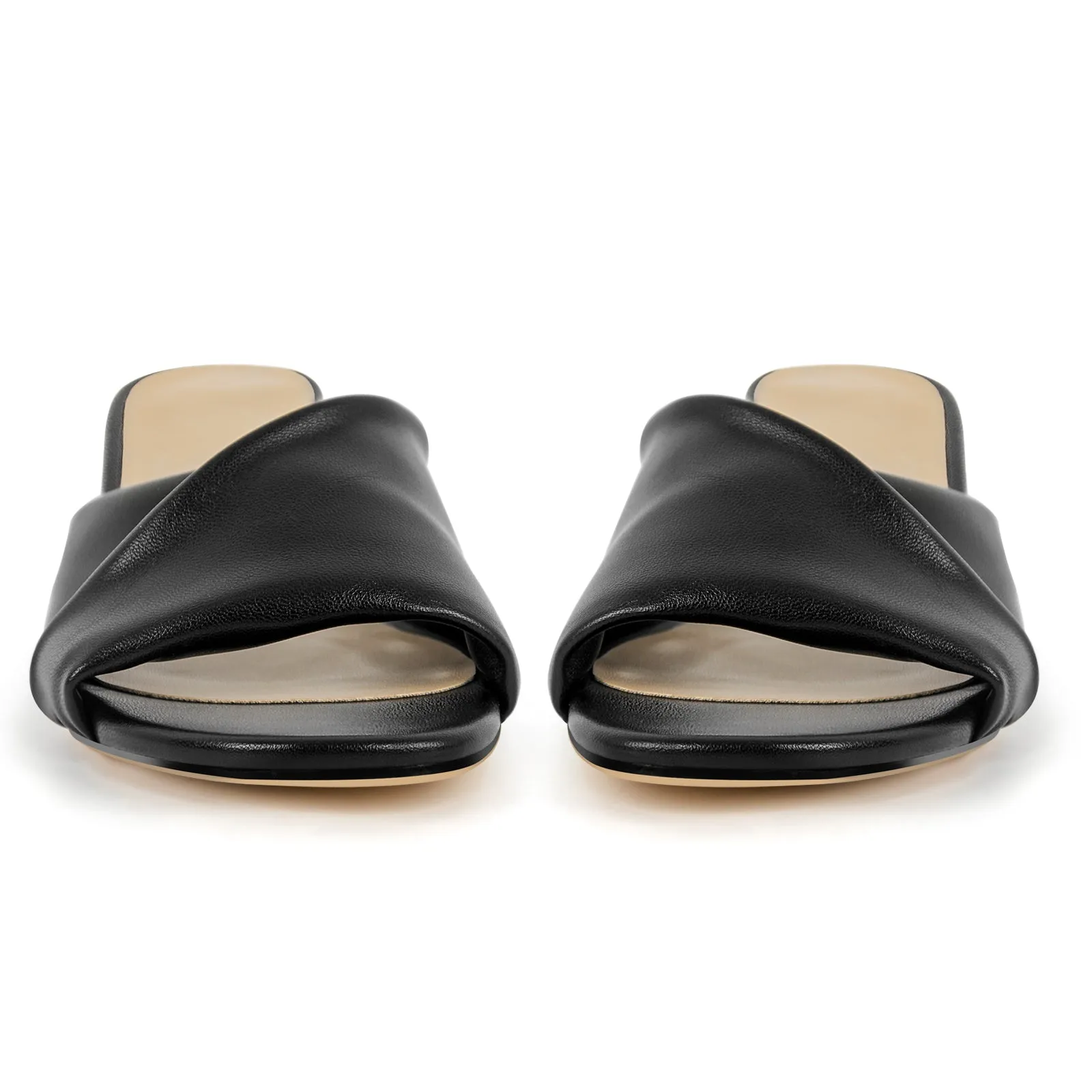 Black Round Toe Kitten Heel Mules sold by Onlymaker product image thumbnail 3