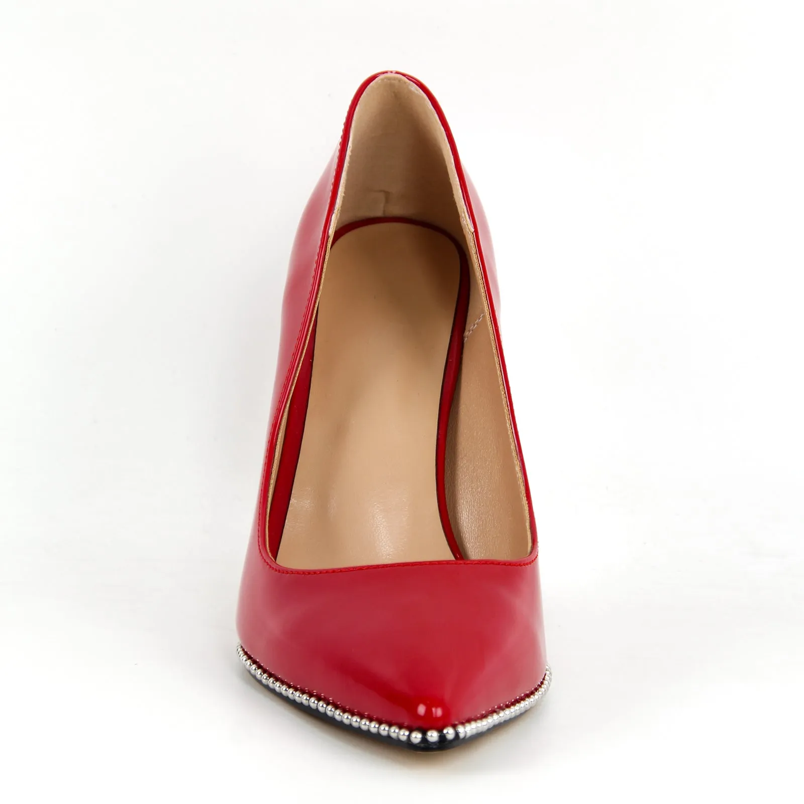 Pointed Toe Studded Rivets Stitching High Heels sold by Onlymaker product image thumbnail 5