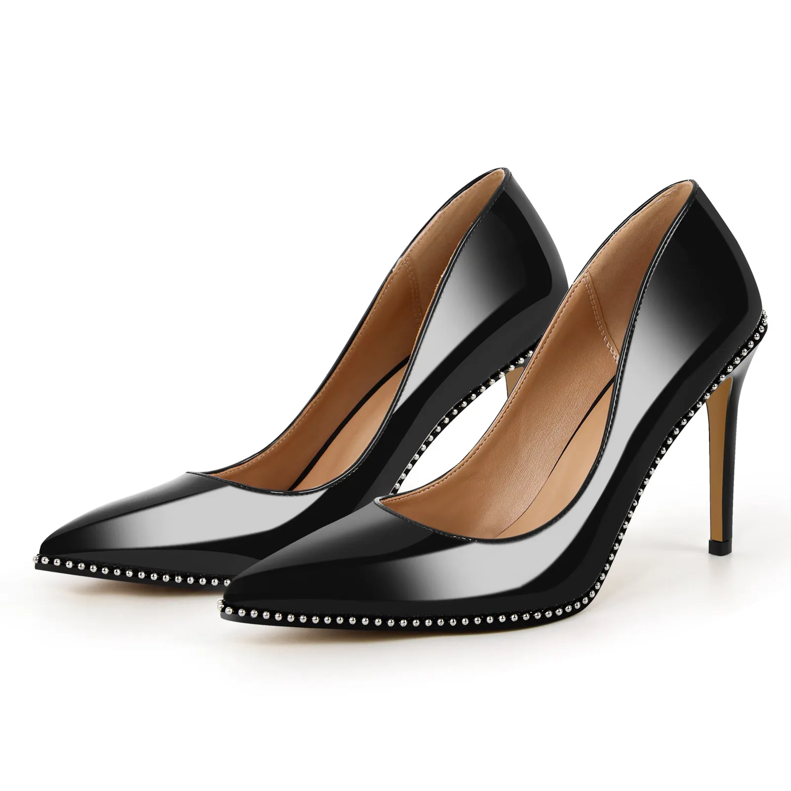 Pointed Toe Studded Rivets Stitching High Heels sold by Onlymaker product image thumbnail 2