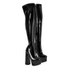 Platform Round Toe Chunky Heels Over The Knee Boots sold by Onlymaker