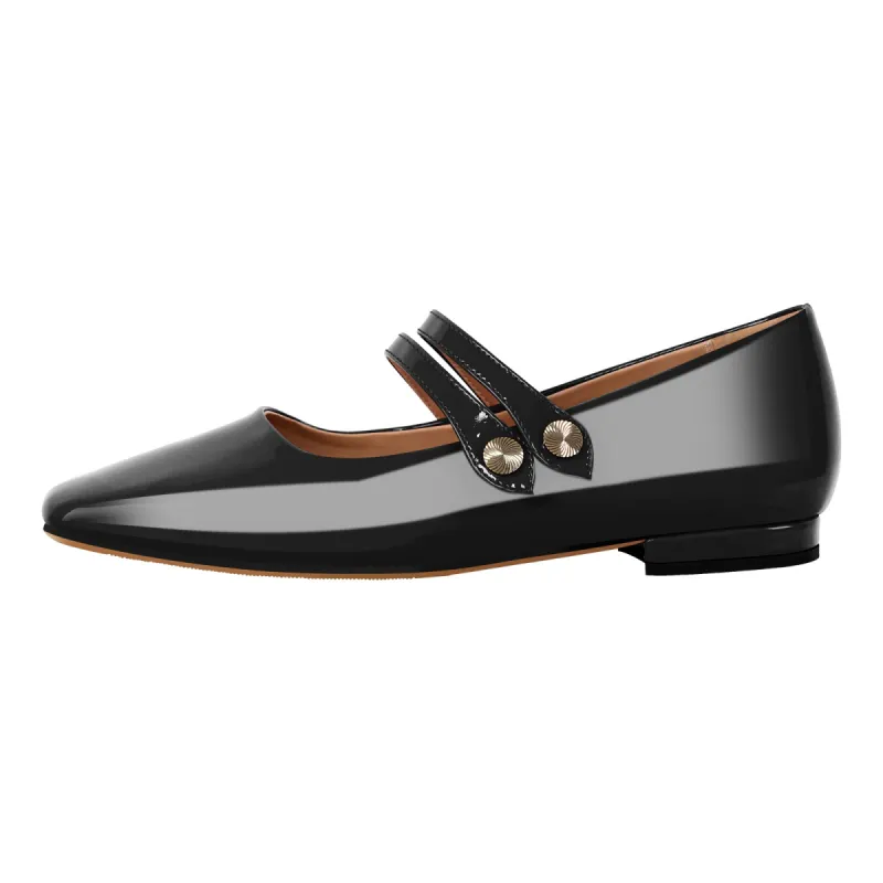 Patent Leather Buckle Strap Ballet Flats sold by Onlymaker