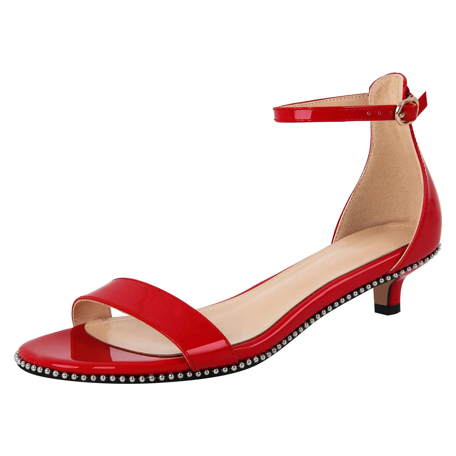 Round Toe Rivet Ankle Strap Sandals sold by Onlymaker product image thumbnail 2