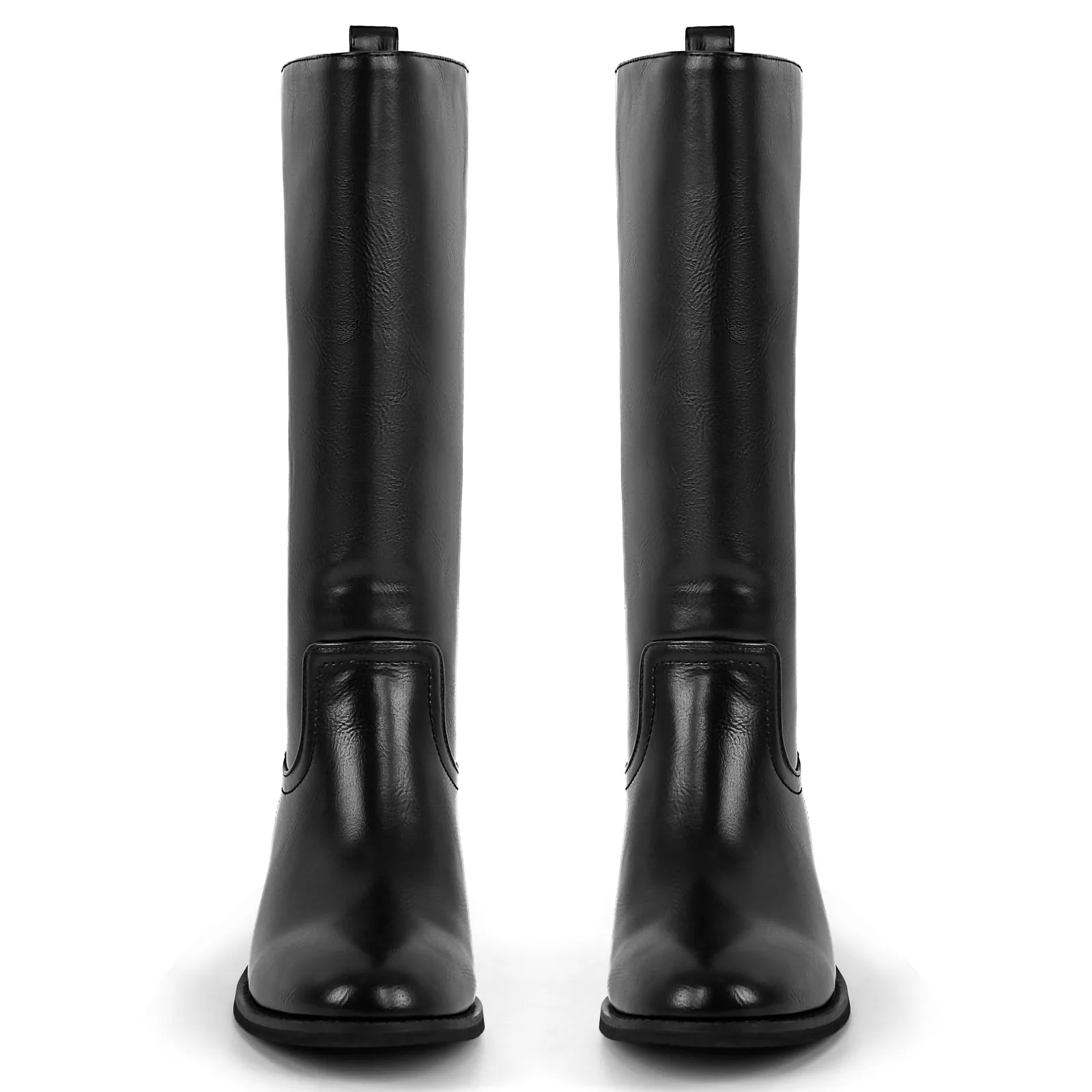 Round Toe Chunky Heel Mid-Calf Boots sold by Onlymaker product image thumbnail 3