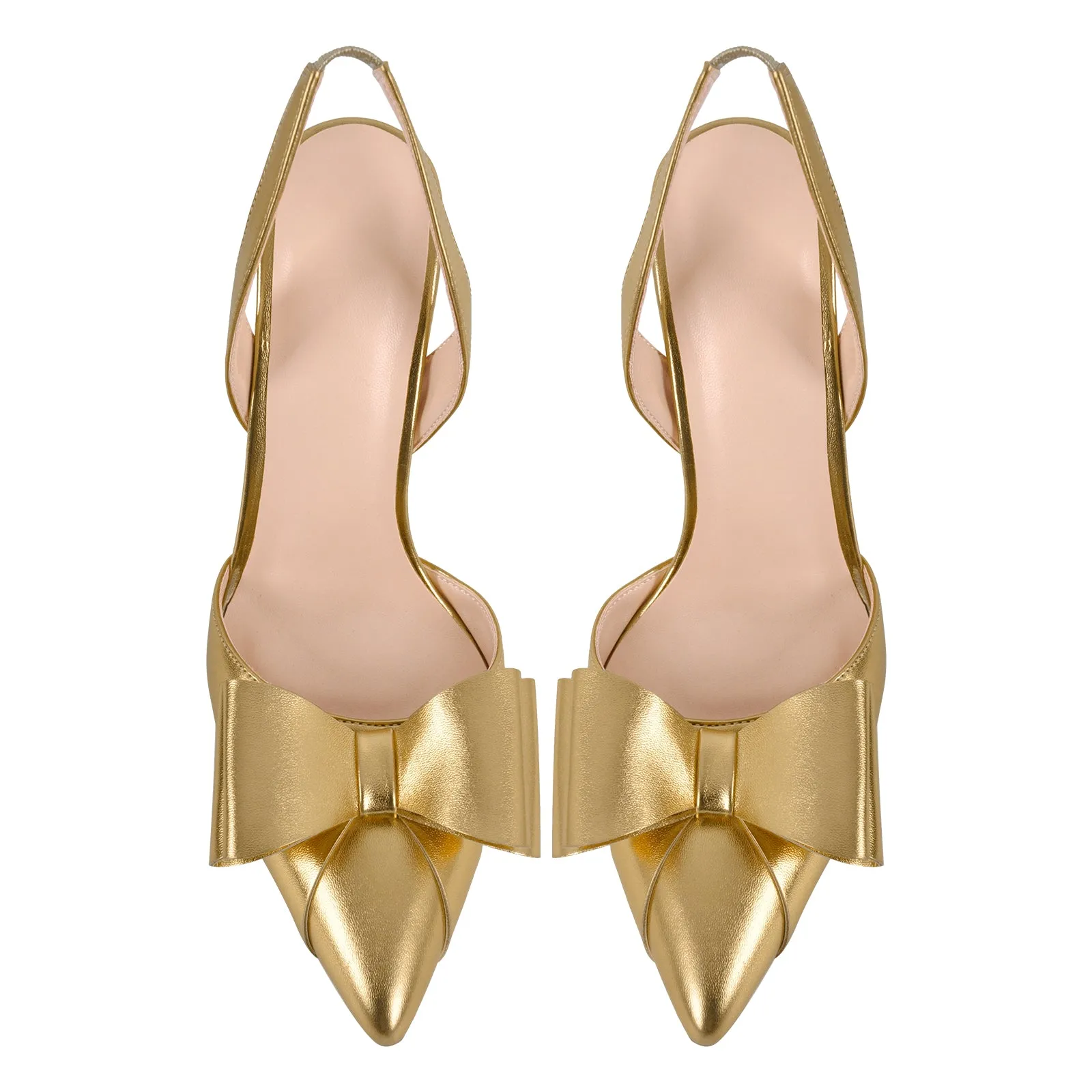 Bow Pointed Toe Slingback Stiletto Pumps sold by Onlymaker product image thumbnail 4