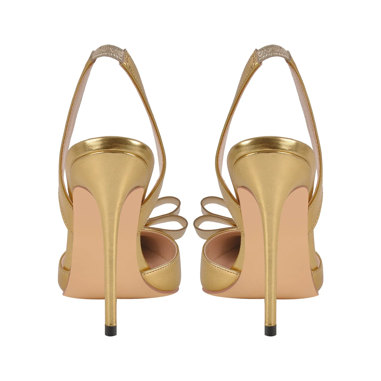 Bow Pointed Toe Slingback Stiletto Pumps sold by Onlymaker product image thumbnail 3