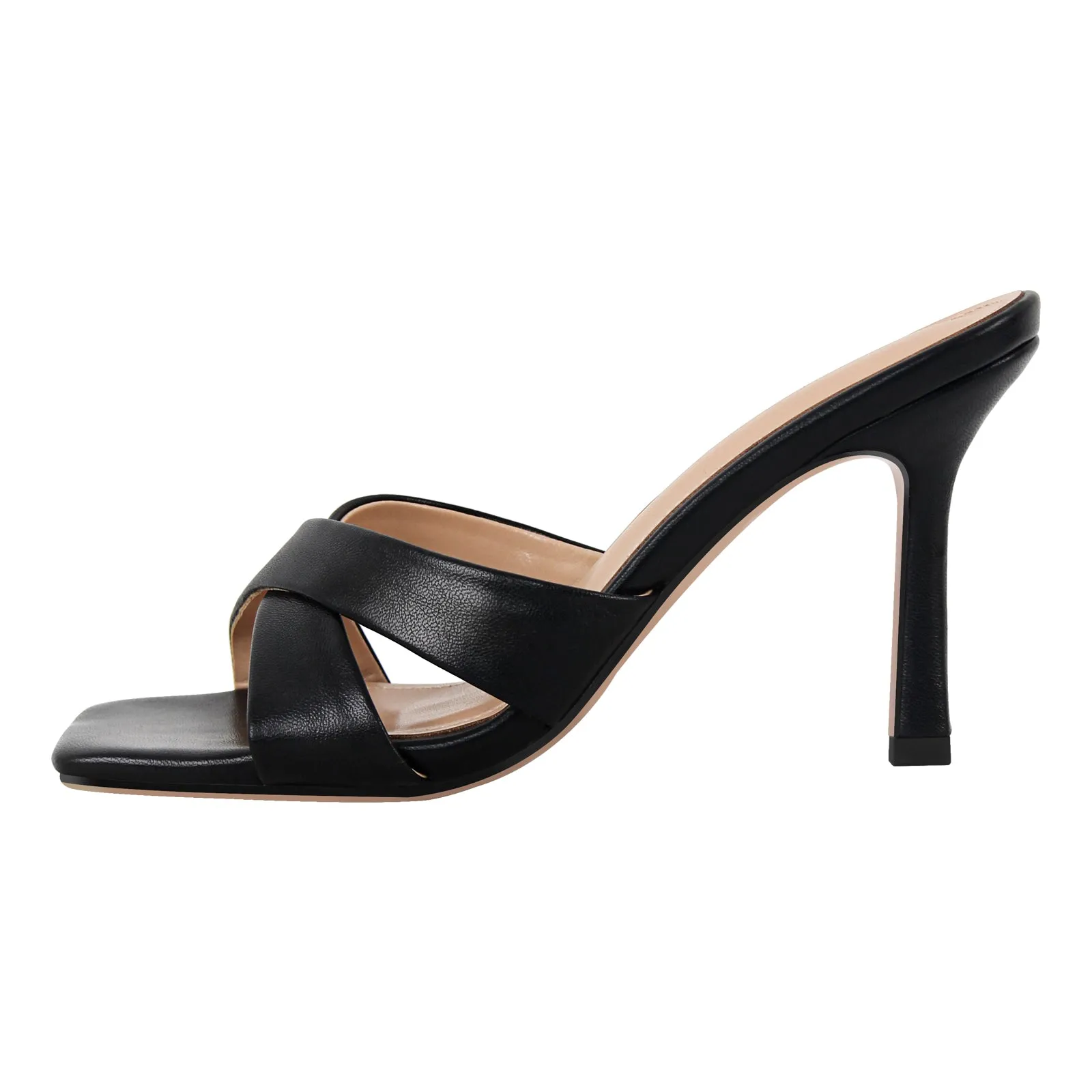 Square Toe Cross Band Sandals Mules sold by Onlymaker product image thumbnail 5