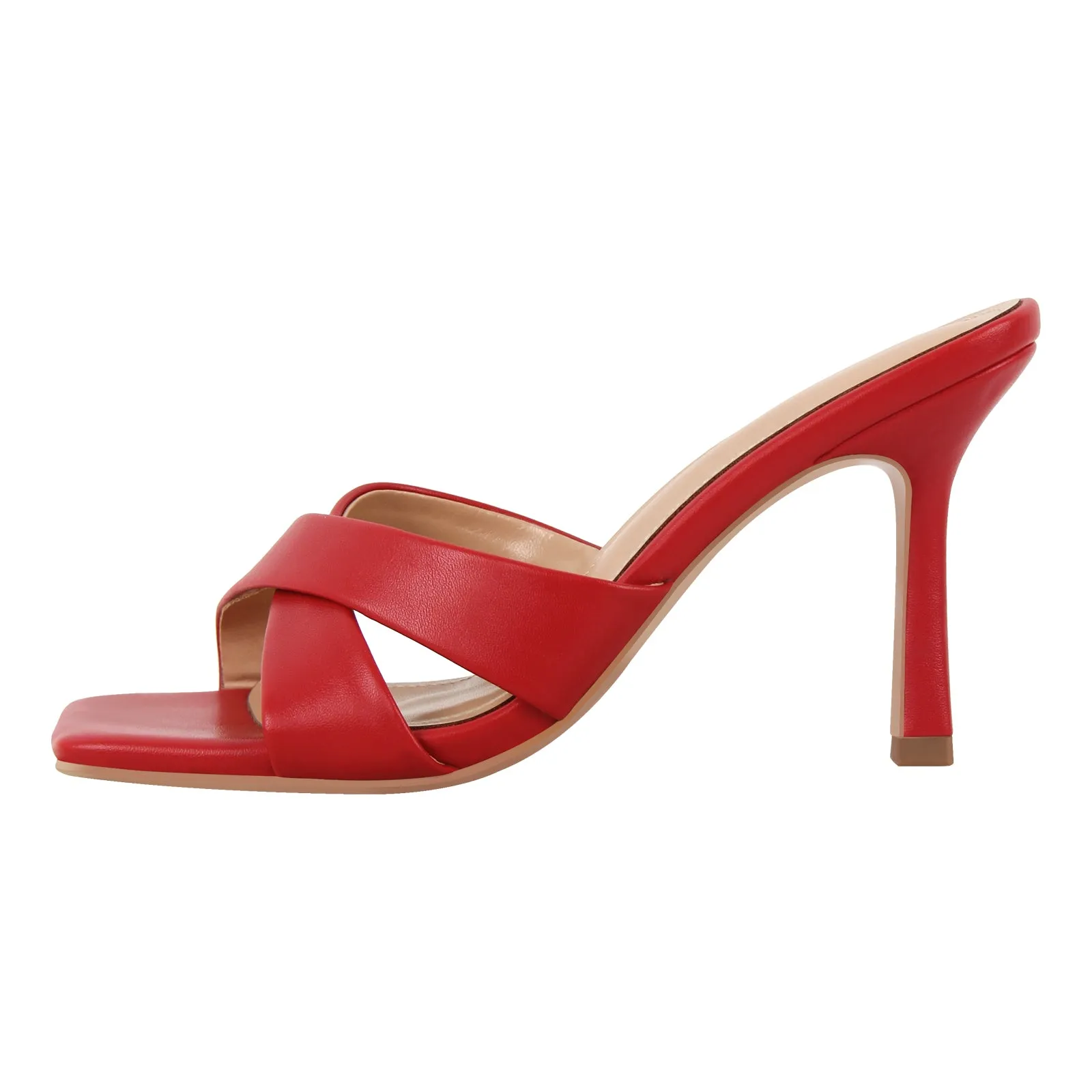 Square Toe Cross Band Sandals Mules sold by Onlymaker product image thumbnail 2