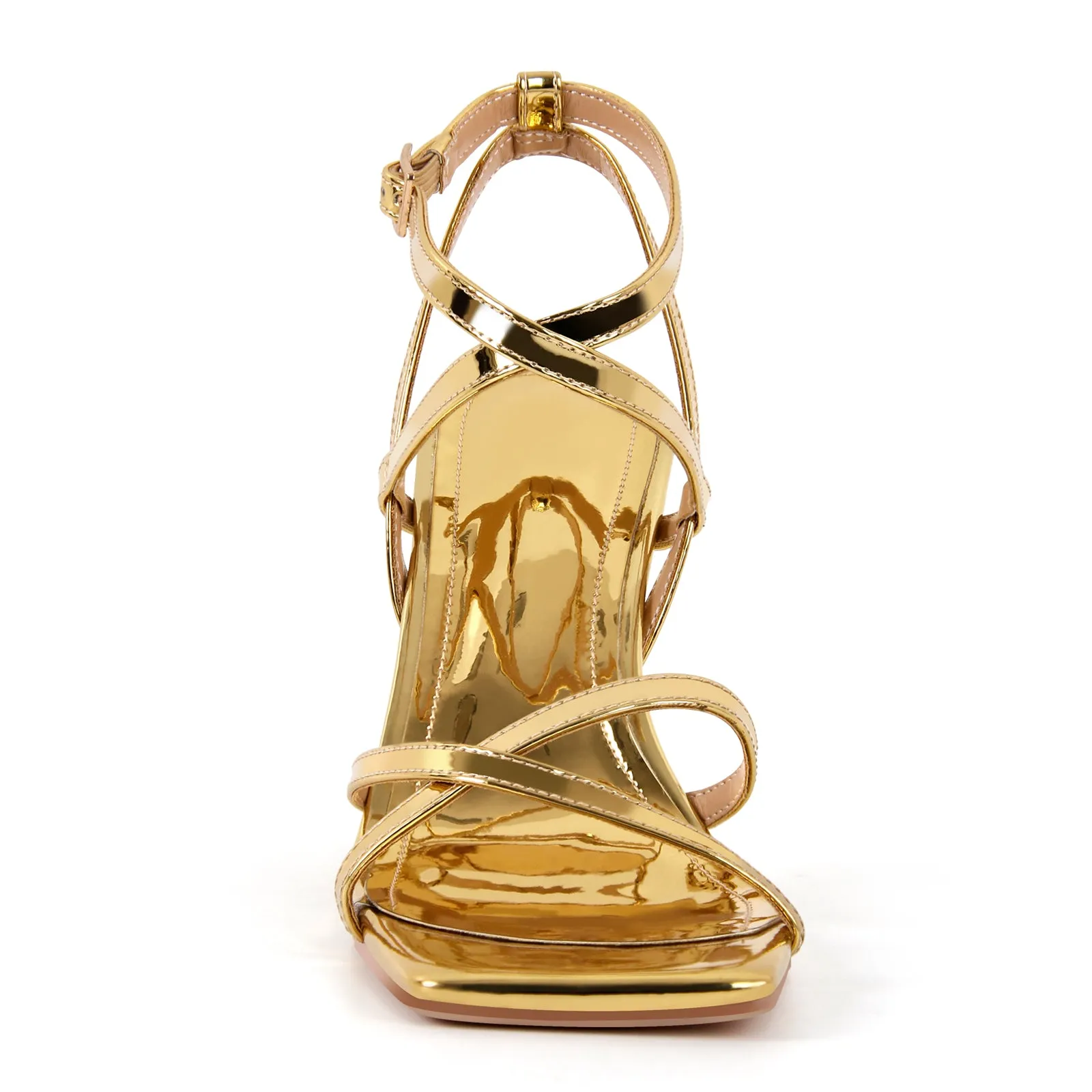 Square Toe Criss Cross Ankle Strap Sandals sold by Onlymaker product image thumbnail 3