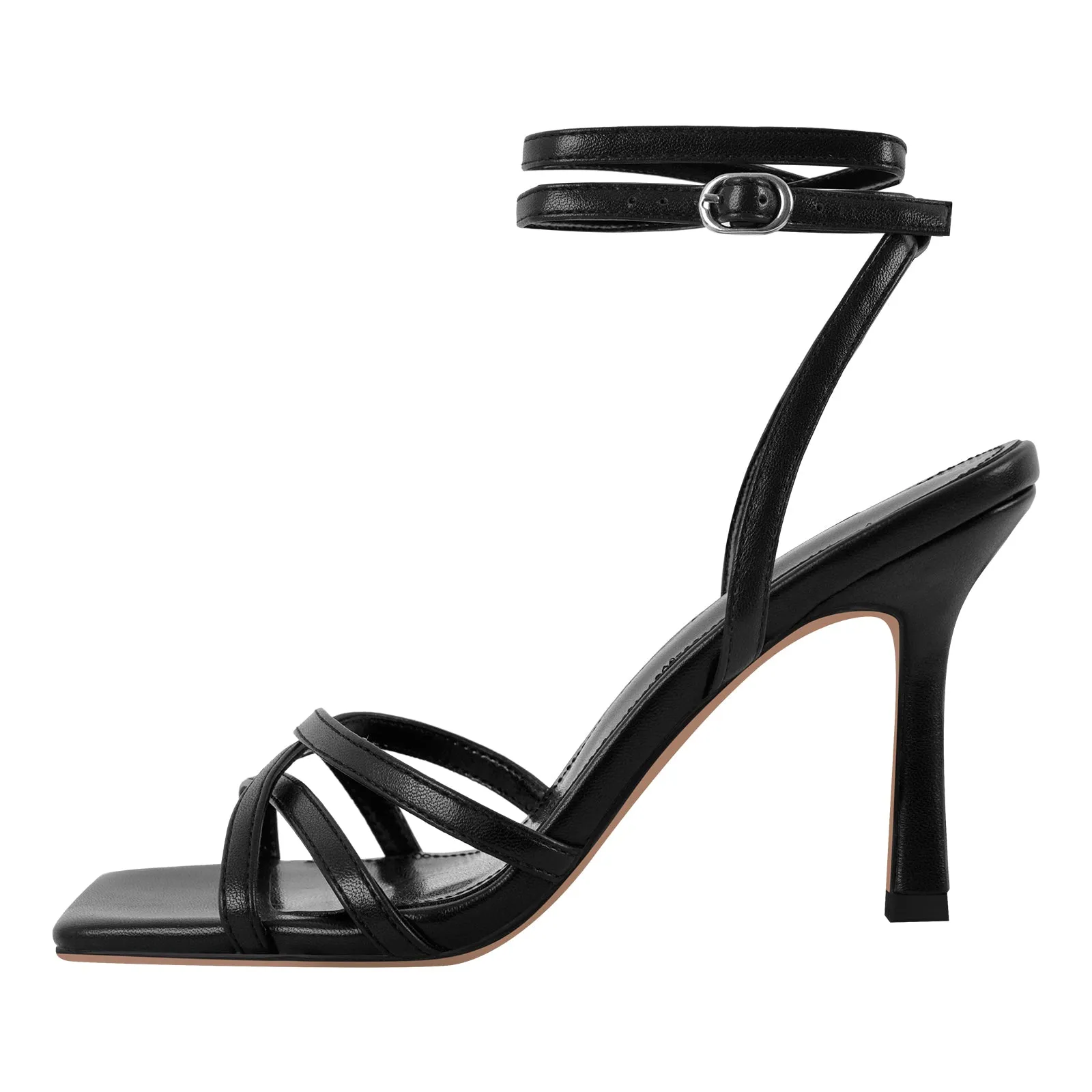 Square Toe Ankle Strap Stiletto Sandals sold by Onlymaker product image thumbnail 5