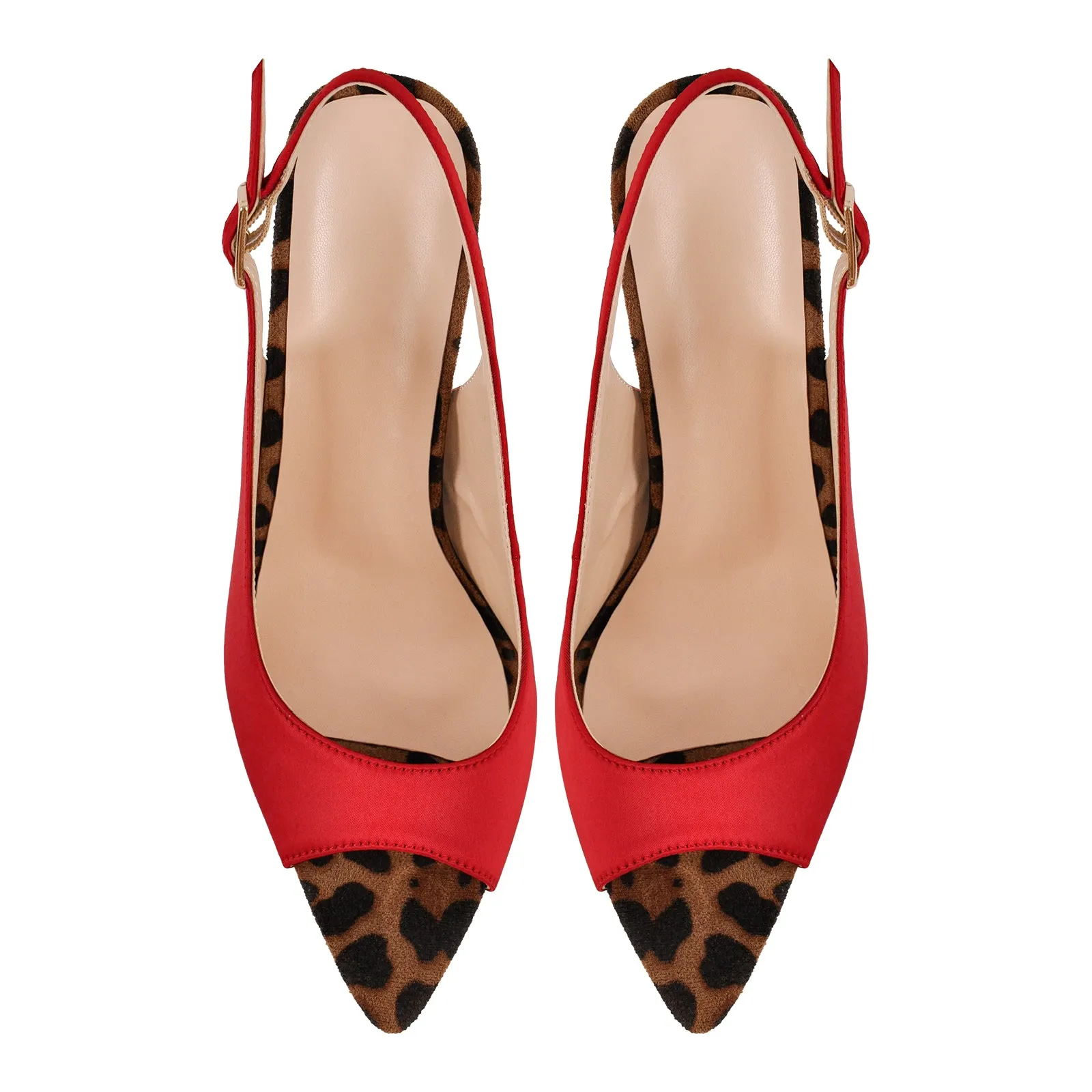 Open Toe Leopard Stiletto Slingback Sandals sold by Onlymaker product image thumbnail 4