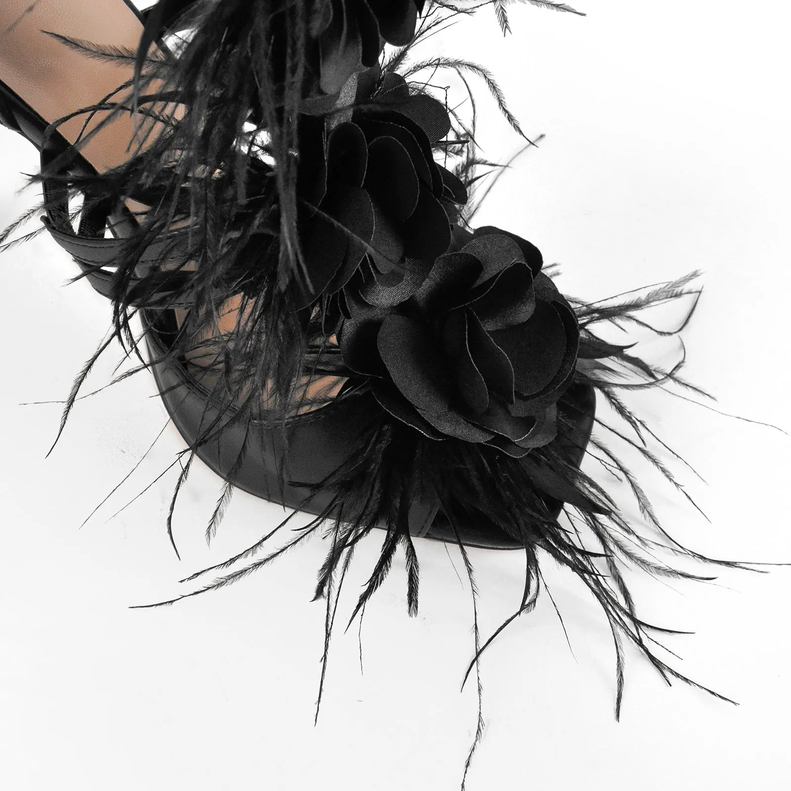 Square Toe Flower Feather Gladiator Sandals sold by Onlymaker product image thumbnail 4