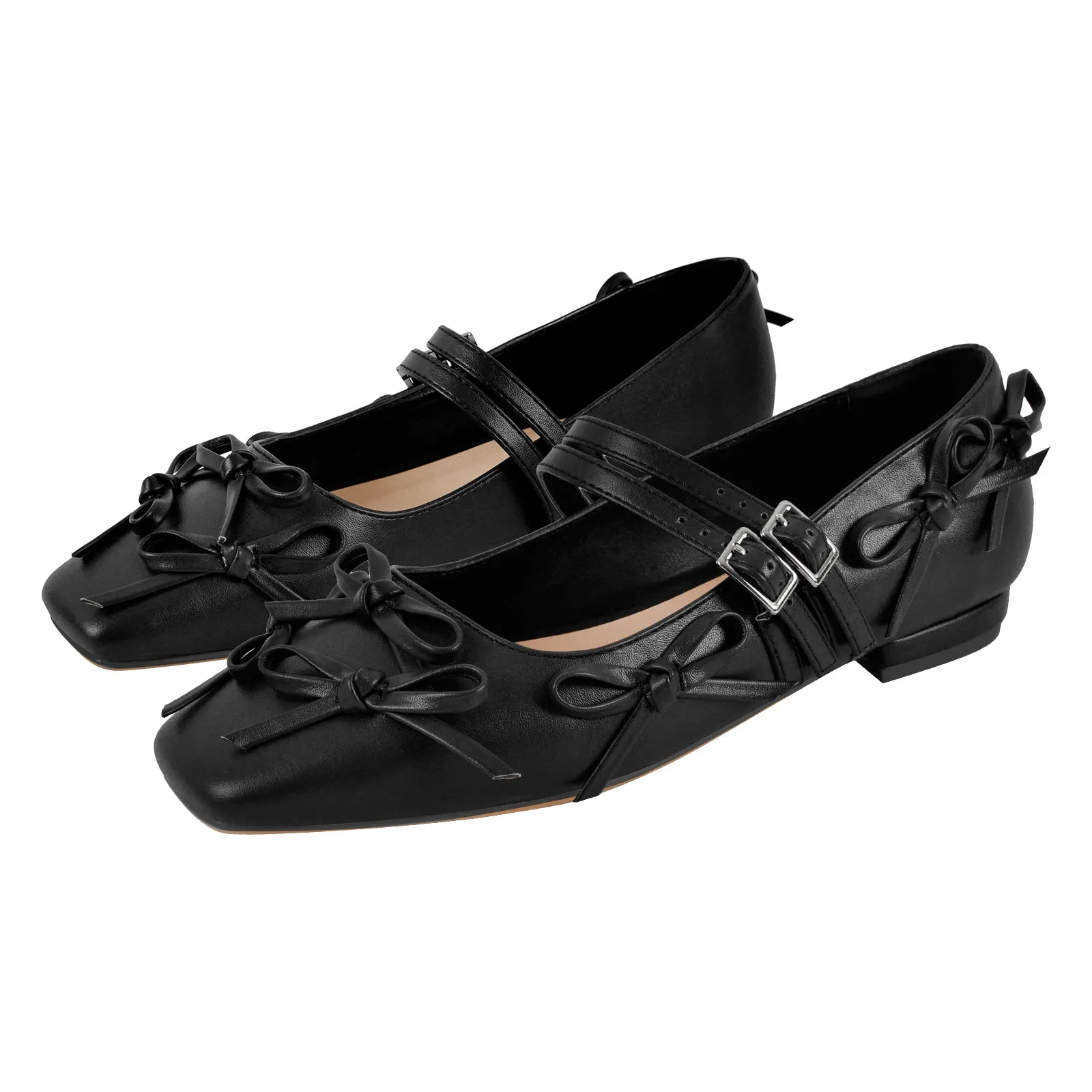 Bow Square Toe Mary Jane Ballet Flats sold by Onlymaker product image thumbnail 2