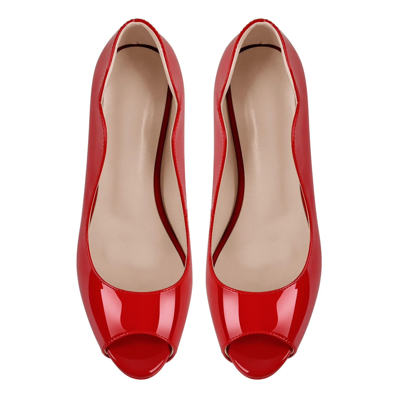 Peep Toe Platform Patent Leather High Heels sold by Onlymaker product image thumbnail 3