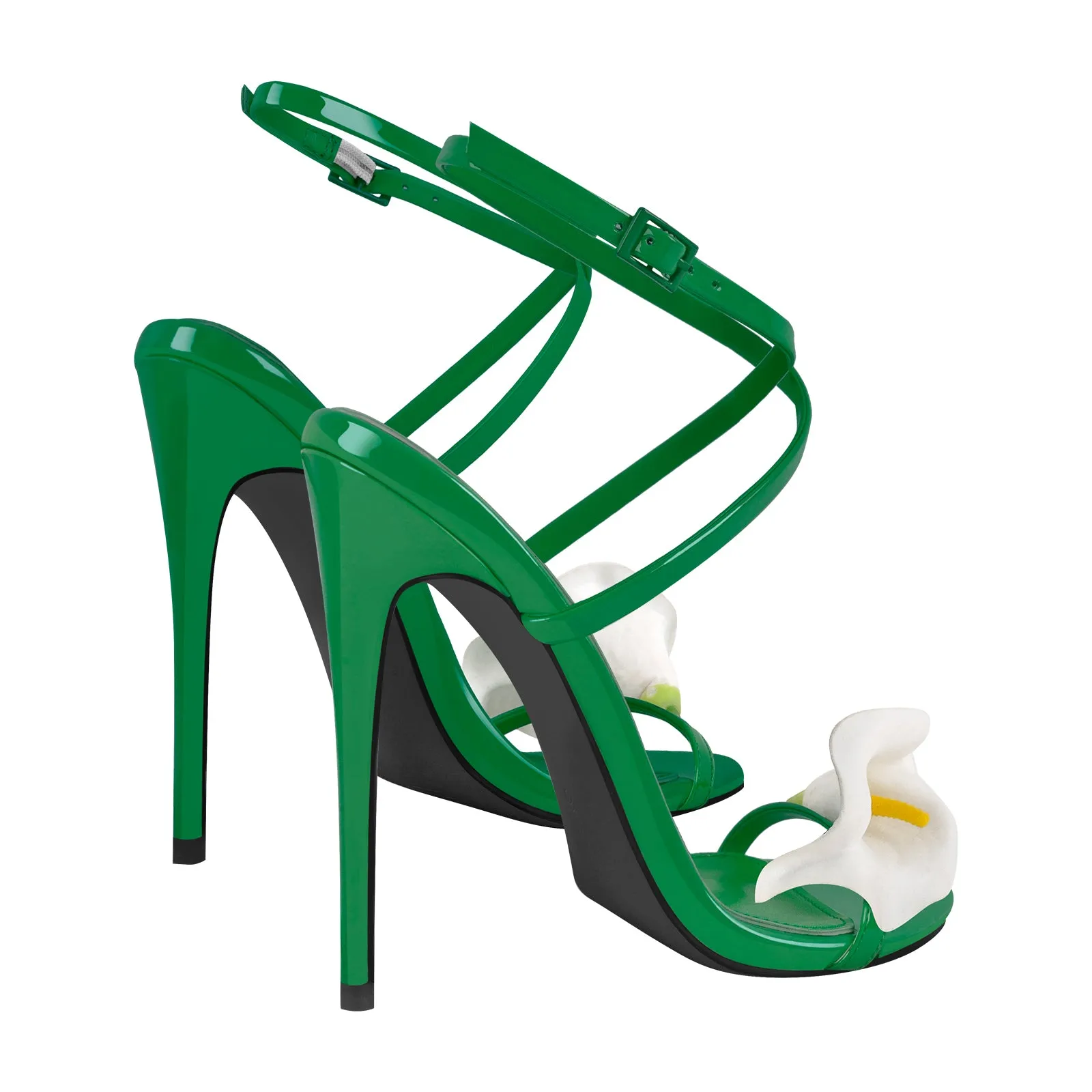 Round Toe Calla Lily Cross Strap Sandals sold by Onlymaker product image thumbnail 3