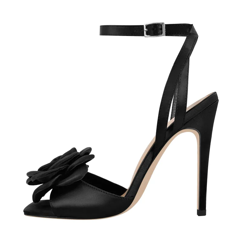 Square Toe Flower Ankle Strap Sandals sold by Onlymaker