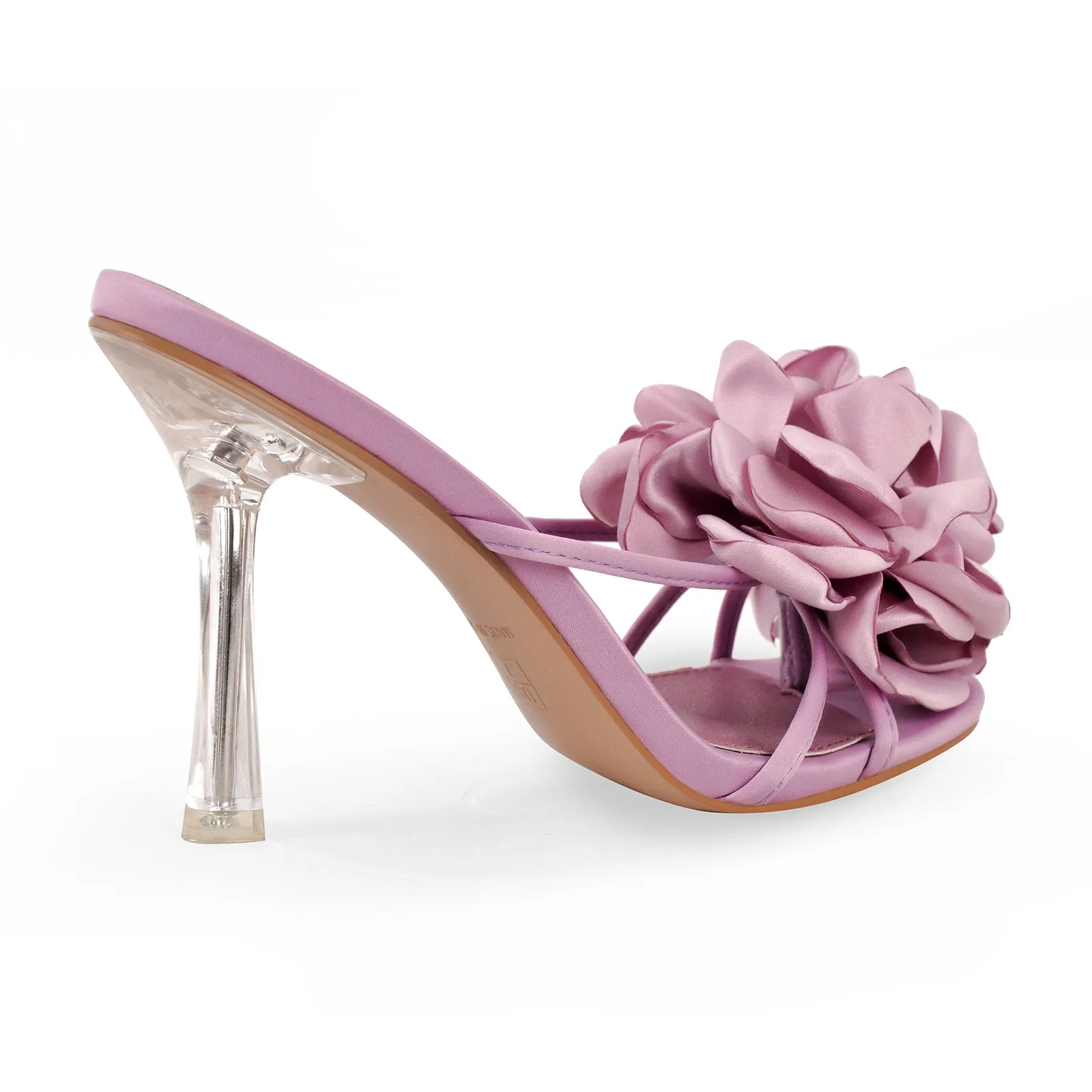 Flower Round Toe Clear Heel Mules sold by Onlymaker product image thumbnail 3